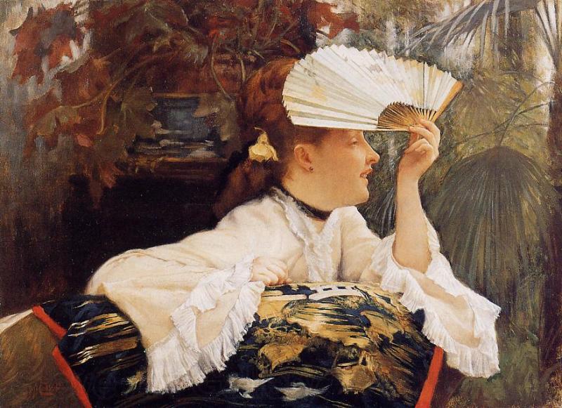 James Joseph Jacques Tissot The Fan Germany oil painting art